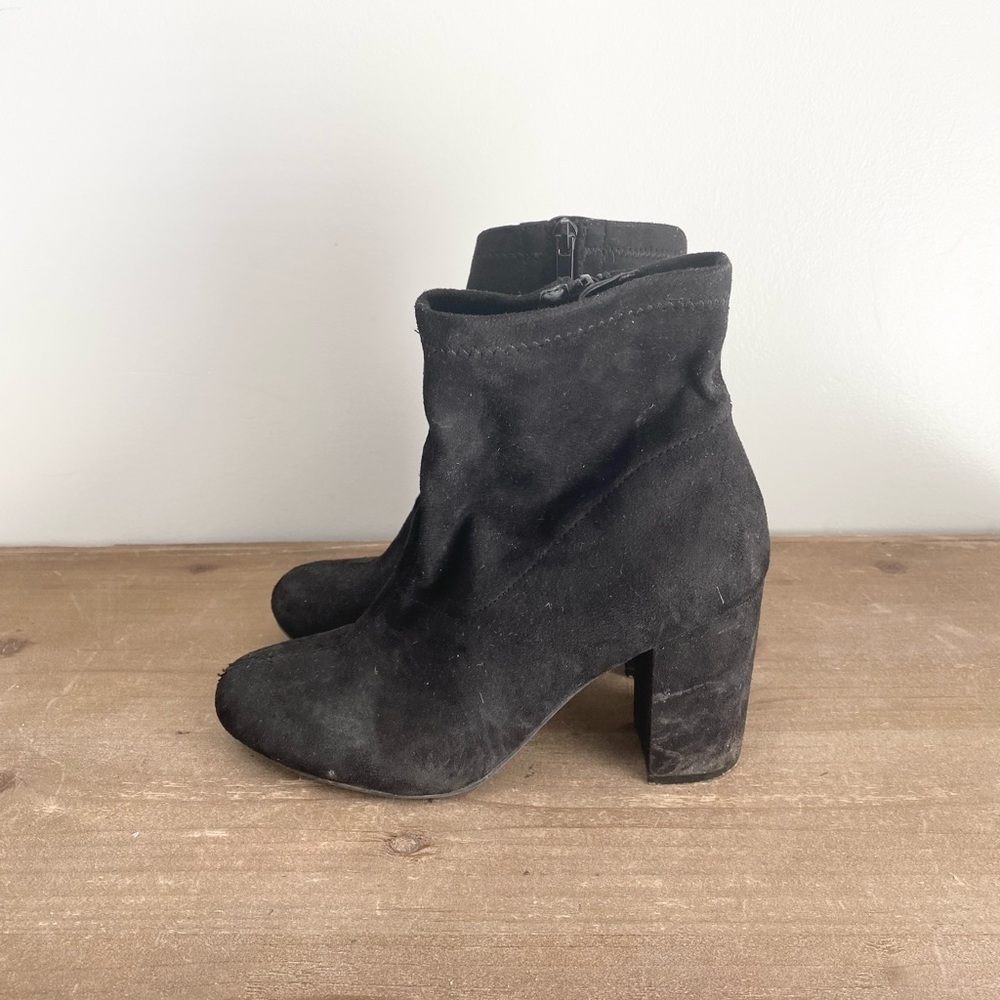 F&F Faux Leather Ankle Booties Black Size 8